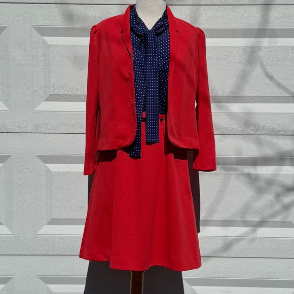 Vintage Cora's Closet Dress (with matching jacket and belt)-petite - Picture 6 of 10